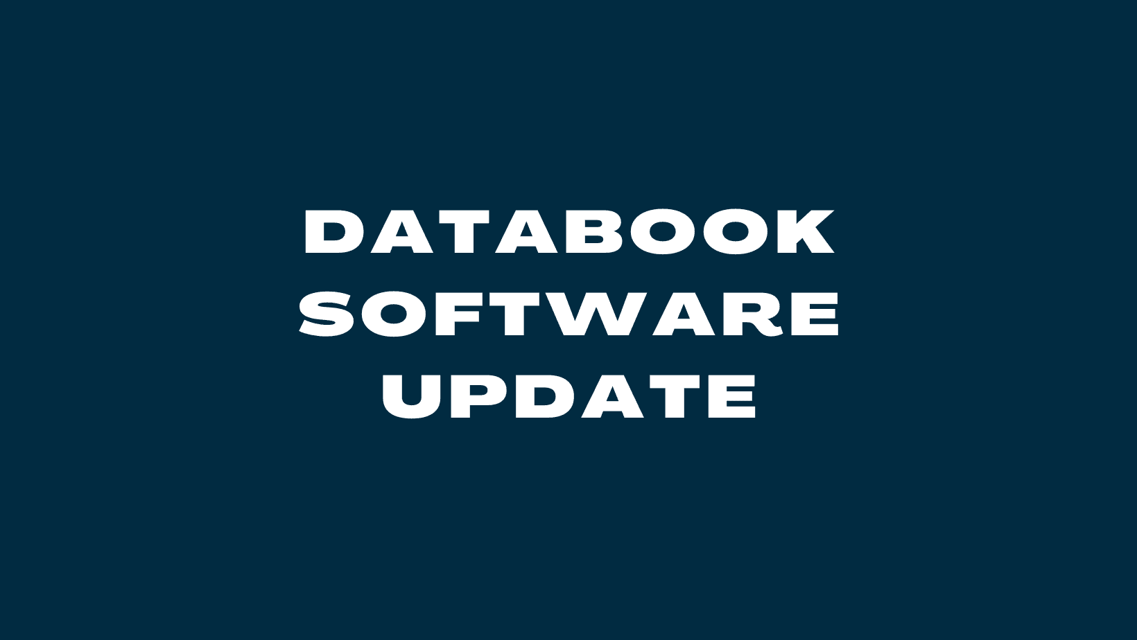 Databook Update 1 - July 2021